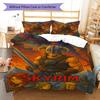 The Elder Scrolls  Bedding Quilt Set Quilt Cover Pillowcase Home Decoration Birthday Gift (1 * duvet cover + 2 * pillowcase, without core)