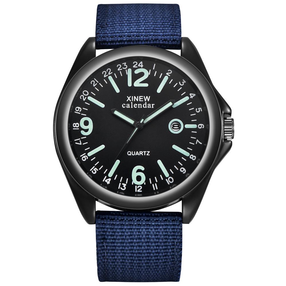 Men's Fashion Nylon Quartz Date Wristwatch 1814