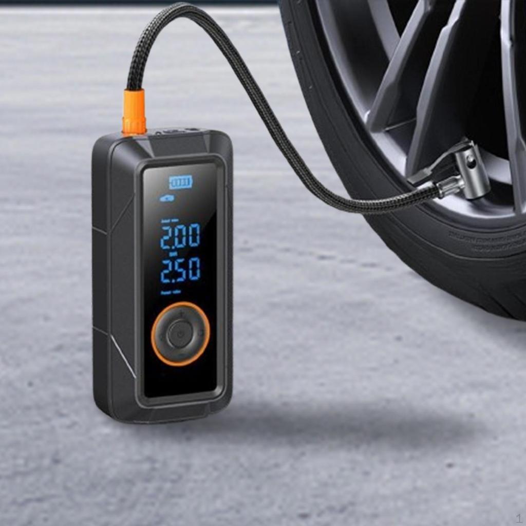 Tire Inflator Portable Air Compressor with Digital Pressure Gauge for Motorcycle