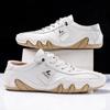 Plus Size 38-49 Men's Casual Shoes PU Leather Soft Octopus Sole Loafers Non-slip Outdoor Walking Driving Sneakers