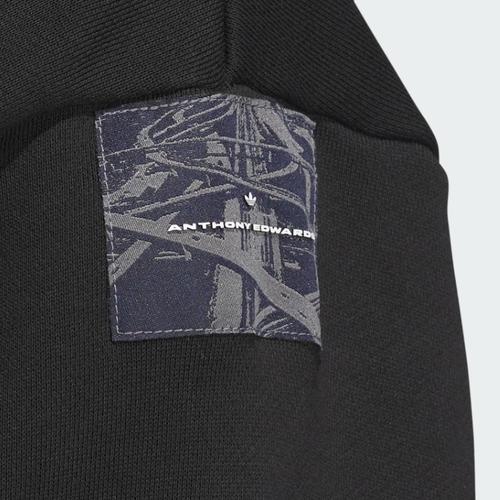 Adidas Anthony Edwards Series Basketball Logo Print Crew Neck Long Sleeve