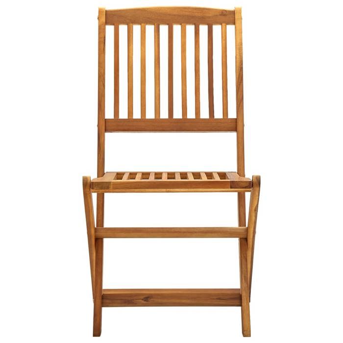 VidaXL Chaises pliables d'extérieur lot de 4 Bois d'acacia solide 46340