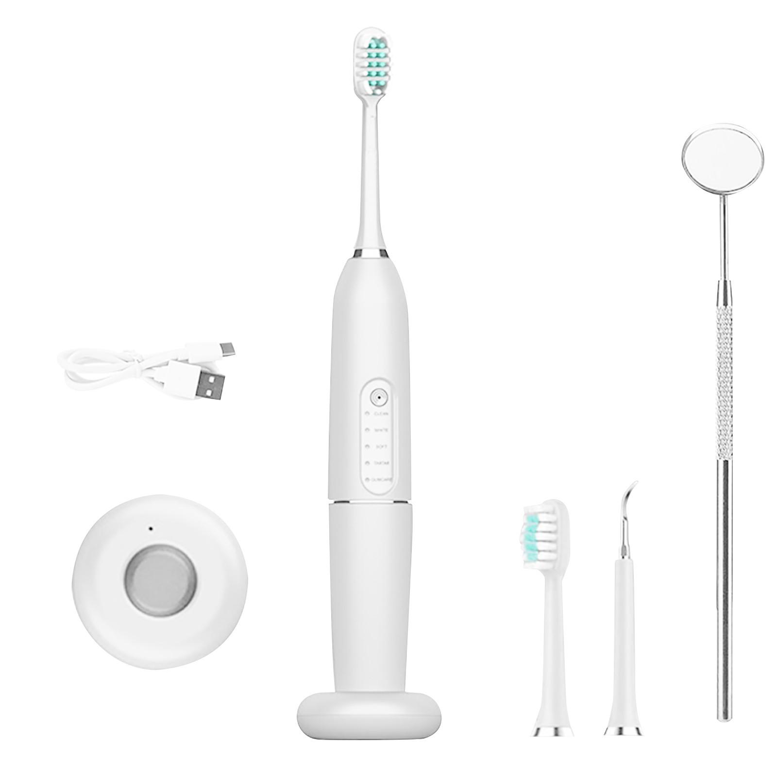 

Ирригатор для полости рта, средство для удаления зубного камня, электрическая зубная щетка, стоматолог, водостойкий отбеливающий очиститель для зубов One Size белый