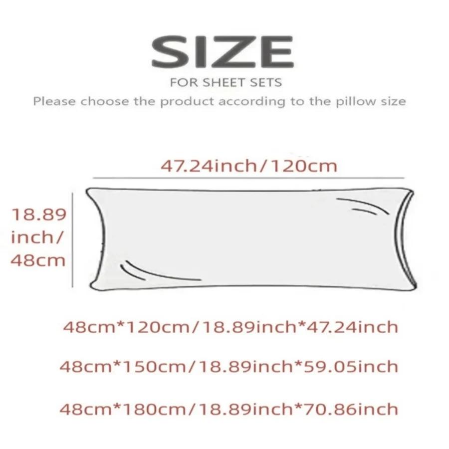 One Single Double Long Pillowcase Pillow Cover for Couples At Home, Extended 1.2m 1.51.8m Pillowcase (without Core)