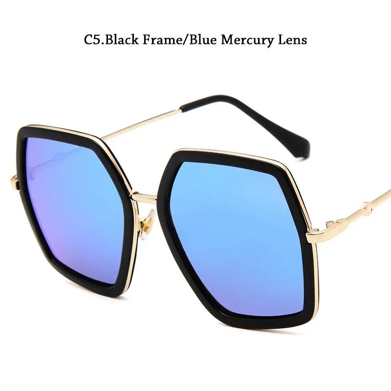 Women's Oversize Retro Square Sunglasses ladies Red Green Sun Glasses Brand Designer High Quality Shades Oculos Femme