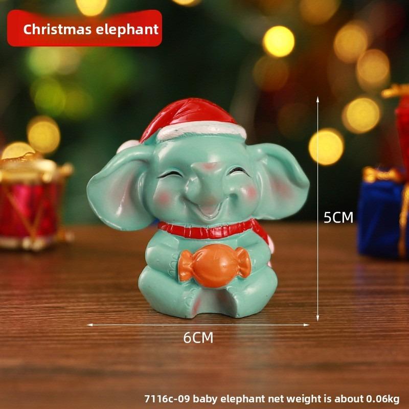 Creative Christmas Family Resin Decorative Piece - Cartoon Dolls for Children's Room Desktop Christmas Santa Christmas Decoration Item