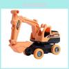 Excavator Bulldozer Transport Truck Mixer Truck Kid Toy With Movable Joints For Early Learning