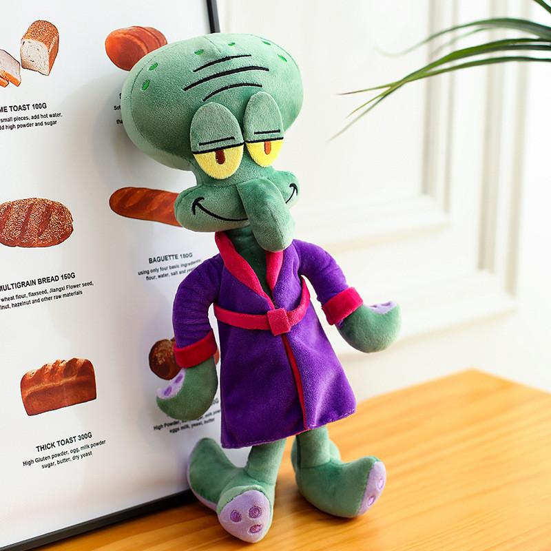 Spongebob Squidward Plush Doll With Pp Cotton Filling For Kids Bedroom Decor 40cm