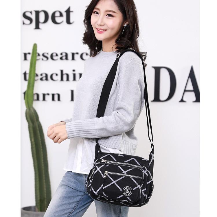 Nylon Multi-pocket Crossbody Bag for Women