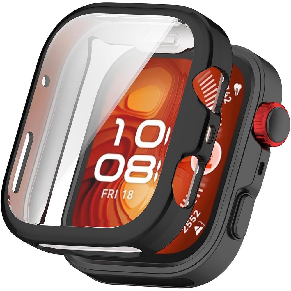 Milanese Bracelet + Case with Screen Protector for Huawei Watch Fit 4 Pro, Black
