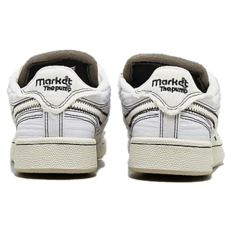 Market x Reebok Club C 85 Pump Chalk Black Unisex Sneakers Crème Wit Core-Zwart 100069832