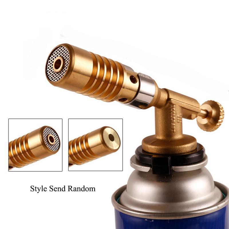 Gas Torch Flame Gun BBQ Blowtorch Copper Flame Butane Lighter Heating Welding for Outdoor Camping