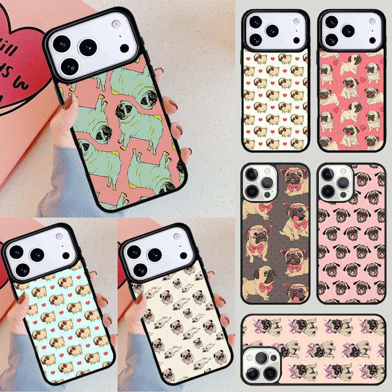 SÜSSER WELPE MOPS HUND MOPS weiche Handyhülle für iPhone 17 Air 14 15 13 12 Max Hülle für Apple 14 15 16 16e 11 Pro Max Plus Hülle