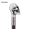 Silver Resin Big Eyes Skull Head Walking Cane Fashion Decorative Steel Stick Gentleman Elegant Cosplay Cane Knob Crosier 94cm
