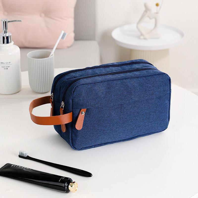 Double-layer Travel Toiletry Bag Men's Business Portable Toiletry Storage Bag Moisture-proof Large Capacity Cosmetic Bag Wholesale