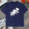 Summer Style Short-Sleeve T-Shirt with Face Print Loose Cotton Loose Trend Fashion Oversized Tee