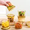 Compact High Borosilicate Glass Container with Internal Vacuum Seal, Perfect for Seasonings, Pickles, Rice, and Microwave Use