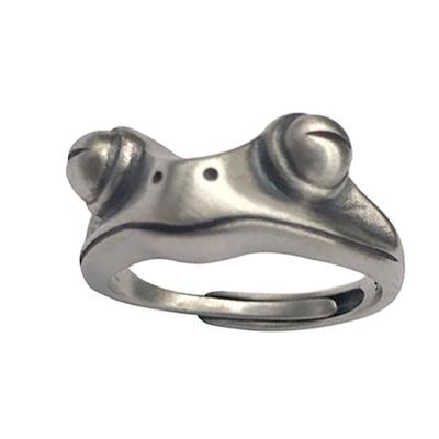 Vintage Fashion Lucky Rings Unisex Adjustable Retro Bohemian Toad Frog Rings Creative Animal