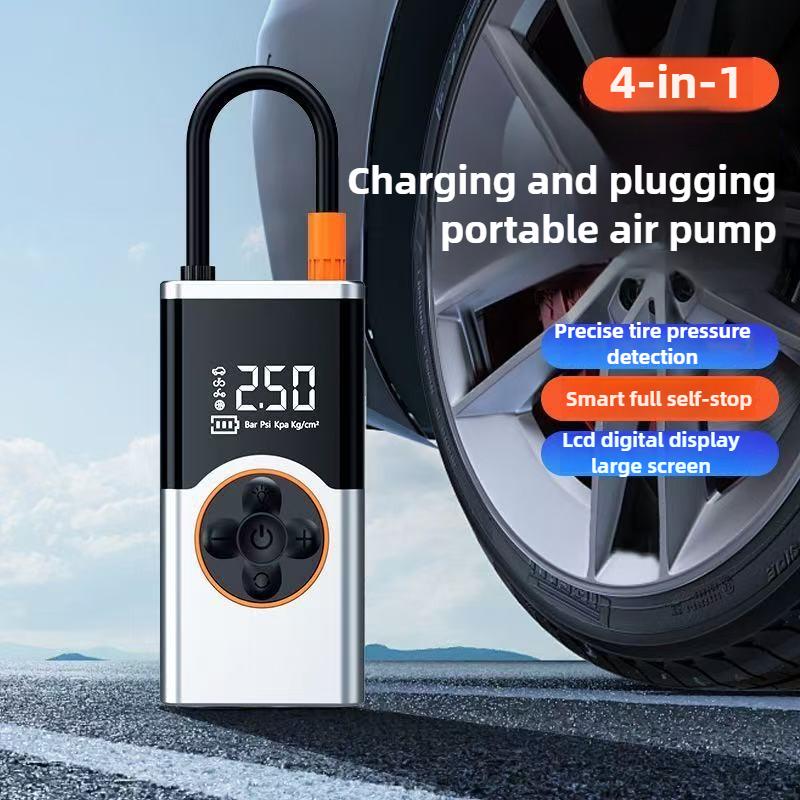 100W Portable Car Wireless Air Pump Portable Car Mini Multi-function Tire Pump Automatic High Pressure Air Pump Fast Charge