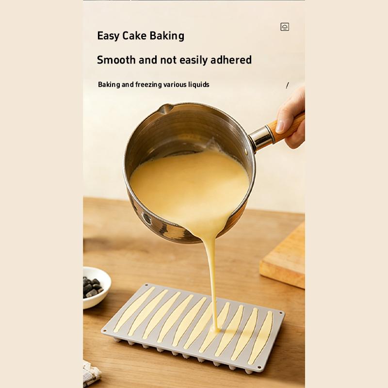 10 Cavity Multifunctional Vanilla Mousse Cake Pastry Silicone Mould For Chocolate Ladyfingers Candle Simulation Toy Baking Tool