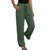 Women's  Pants Linen Pants Women Wide Leg High Waisted  Elastic Waist Casual Summer Beach Vacation Pants