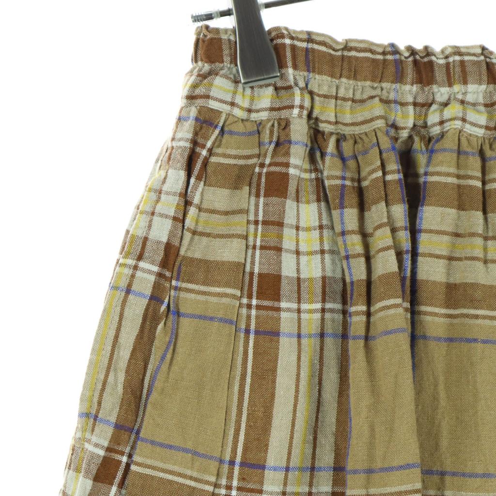 Beauty Products ICHI Antiquites Made In Japan Check Pattern Long Length Flare Skirt Women Used
