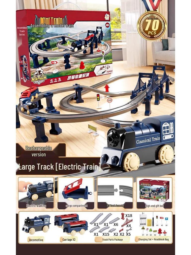 Electric High-Speed Rail Train Set - Educational Toy for Kids, Boy's Birthday Gift, Children's Day Present
