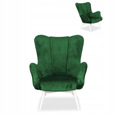 Scandinavian Wing Armchair Vika Family Furniture Shell Shaped Green