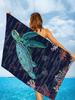 Sea Turtle Beach Towel Microfiber Ocean Animal Bath Towel Nautical Theme Quick Dry Towels for Kids Adults Swimming Sports Travel