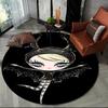 3D Cute Ballet Girl Ballerina Fairy Cartoon Area Rug,Round Carpet for Living Room Bedroom Sofa Decoration,Kid Non-slip Floor Mat
