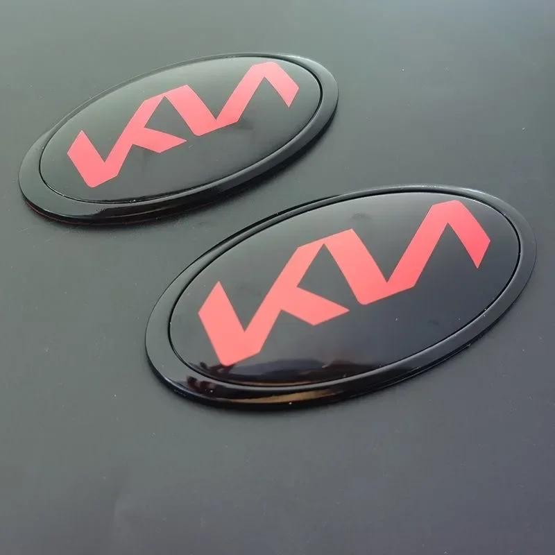 RXEC6 Emblème Capot Avant Badge Coffre Arrière pour KIA sportage ceed sorento cerato optima picanto rio soul k3 k5 stonic Autocollant ajustement