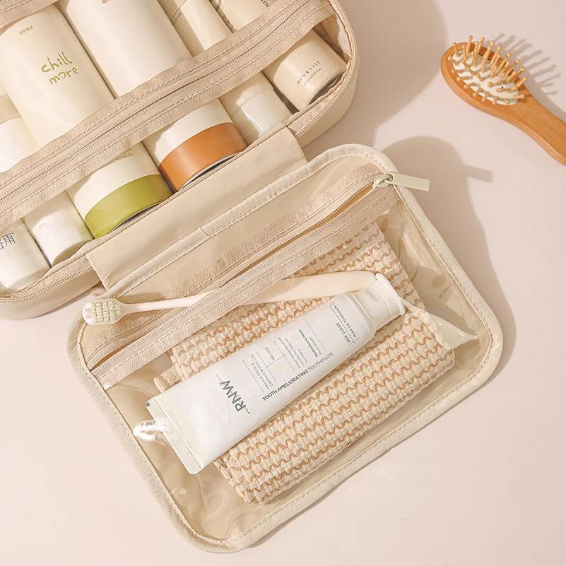 Neue Hängende Kosmetiktasche für Damen Tragbarer Aufbewahrungs-Make-up-Organizer Große Kapazität Reise-Kulturbeutel