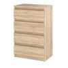 Sonoma Oak Chest of Drawers with 4 Drawers 60 CM TV Cabinet Living Room Bedroom Furniture