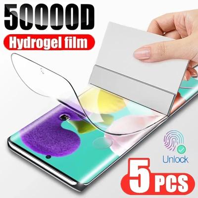 5 Pcs Hydrogel Film for Samsung A10 A20e A21s A30s A40 A50 A70 Screen Protector On Galaxy A12 A22 A31 A32 A51 A52s 5g M21 M31