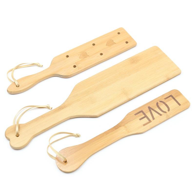 BDSM Spanking Toys with Smooth Surface Light Play Bamboo Wood Paddle Whip for Fetish Flogger Slave Fantasy Adult Erotic Sex