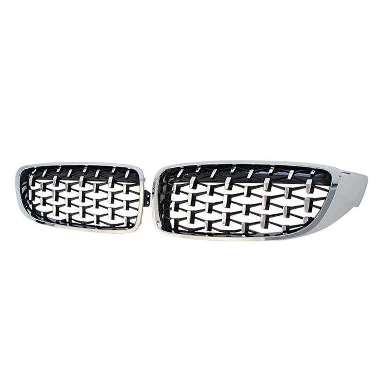Ein Paar Chrom Diamant Nieren Grills Meteor Style Für BMW F32 F33 F36 F80 F82 2013-2018 Cabriolet Coupe 425I 430I 440I 435I