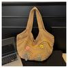 Woven Bag Women's Large-capacity New Niche Design Hollow Shoulder Bag Texture Popular Tote Bag