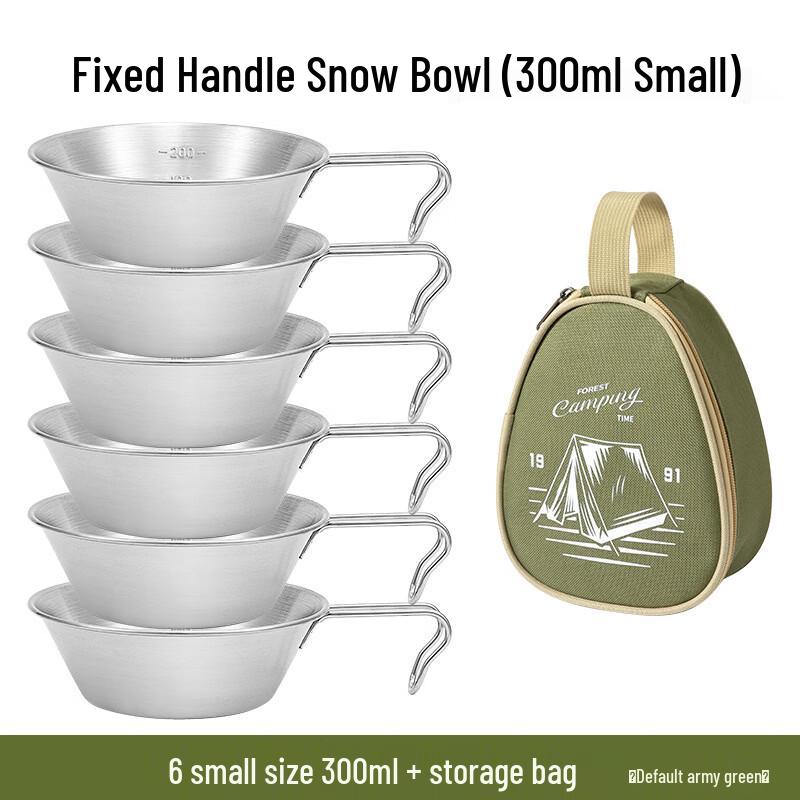 OEING Stainless Steel Camping Sierra Bowl Set