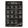Vintage Coffee Bar Metal Tin Signs Decor Wall Art Sign Posters Wall Decoration Coffee Plaque Sign Cafe