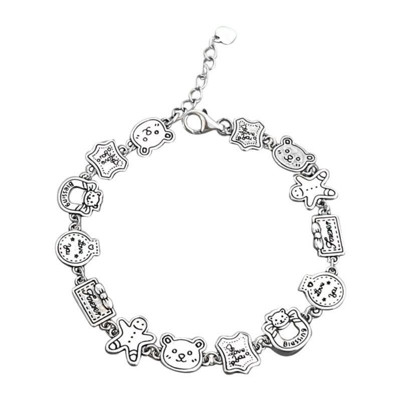 Gingerbread Man Series Jewelry Necklace Bear Ear Buckle Bracelet Cartoon Childlike Fun