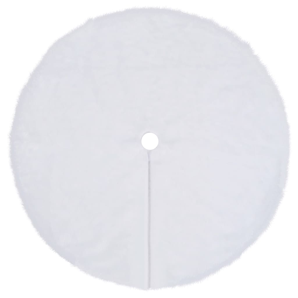 Vidaxl Osłona Pod Choinkę, Biała, 122 Cm, Sztuczne Futro
