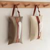 1Pcs Car Tissue Box Hanging Leather Drawer Carton Seat Back Nordic Style Hanging Bag Creative Car Interior Decoration