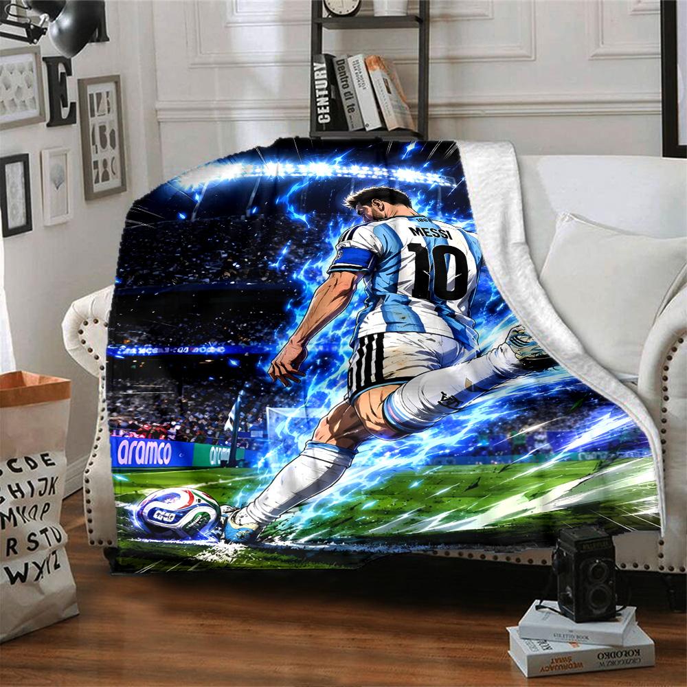 Messi's Legacy Soccer Blanket Soft Warm Cozy Perfect for Seaside Bed Bedding for All Occasions Stylish Decor