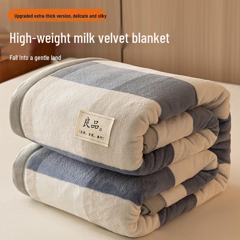 G5Z Velvet Milk Coral Fleece Throw Blanket - Office, Sofa, Nap, Winter Gift