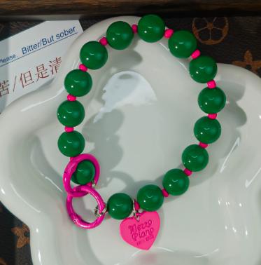 Candy-colored Acrylic Beads Fashion -loss Handle Pendant