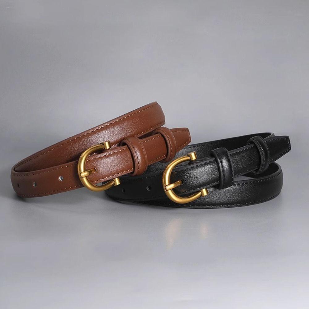 Jeans Decor Pu Waistbands Thin Trouser Decoration Retro Women Belt Daily