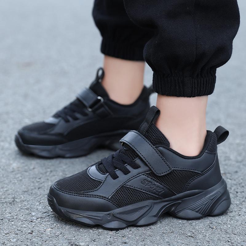 Summer Children Sneaker Boys Casual Shoes Black Breathable Student Running Shoes Fashion Kids Girls Outdoor Sport Tennis