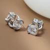 European Double Super Shiny Ear Cuff 2026: Niche Silver Metal Minimalist Earrings