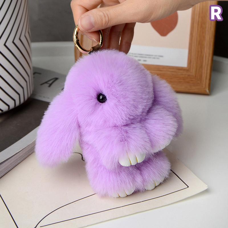 15Cm Rabbit Fur Keychain Women Bag Car Key Chain Pendant Decoration Jewelry Bags
