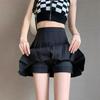 Plus Size Japanese High-Waisted Slimming Pleated Mini Skirt